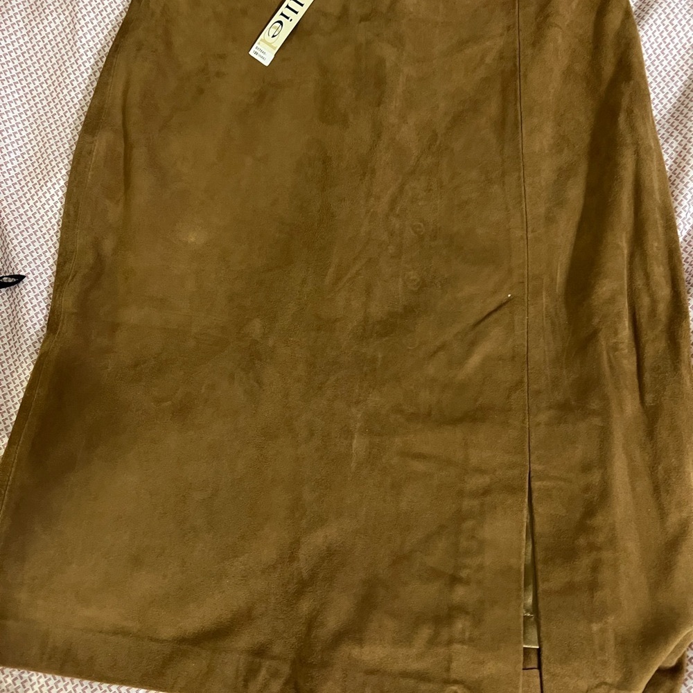 Italian suede leather Skirt (new)